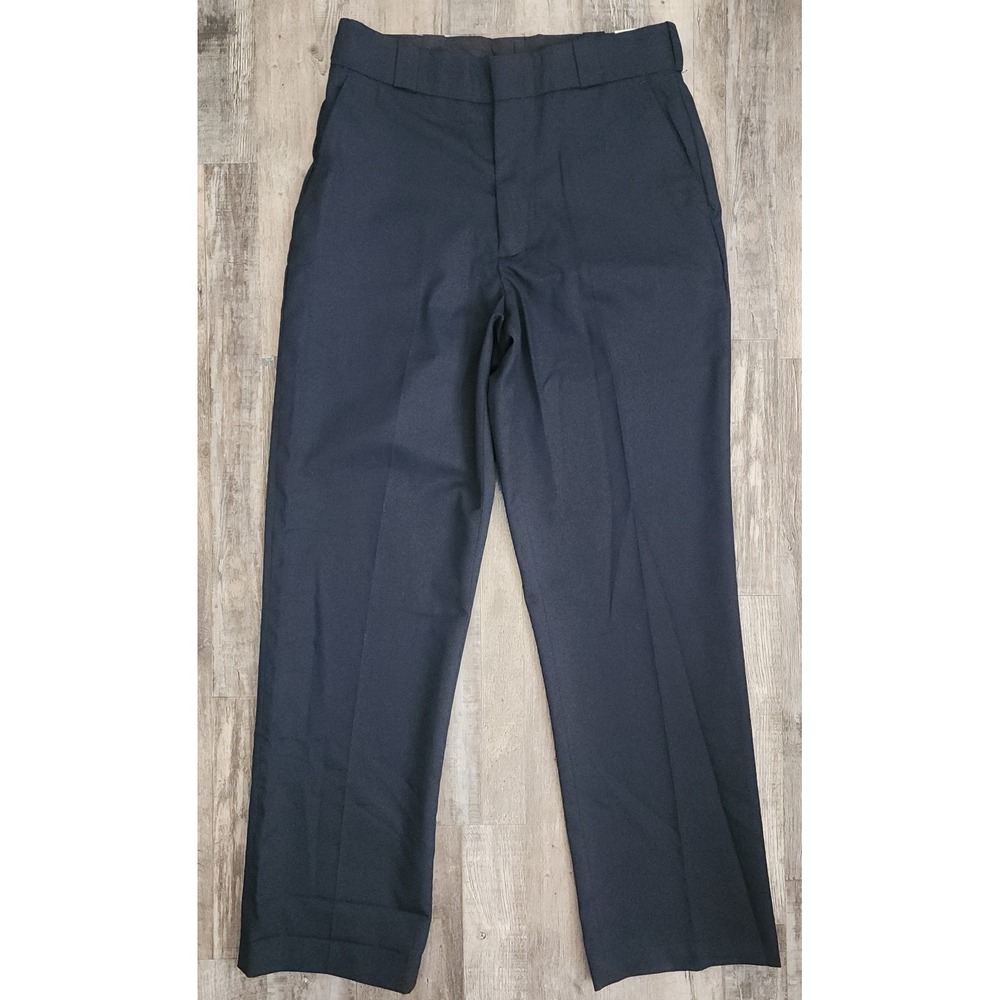 Flying Cross Pants 33R x 31 Navy Blue Uniform High Rise Gripper Waist 49400 NWT